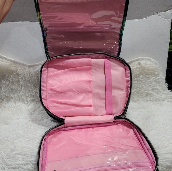 Juicy Couture Black & Rhinestones Logo Cosmetic  Bag, Makeup Case, Toiletry Bag - Picture 3 of 7